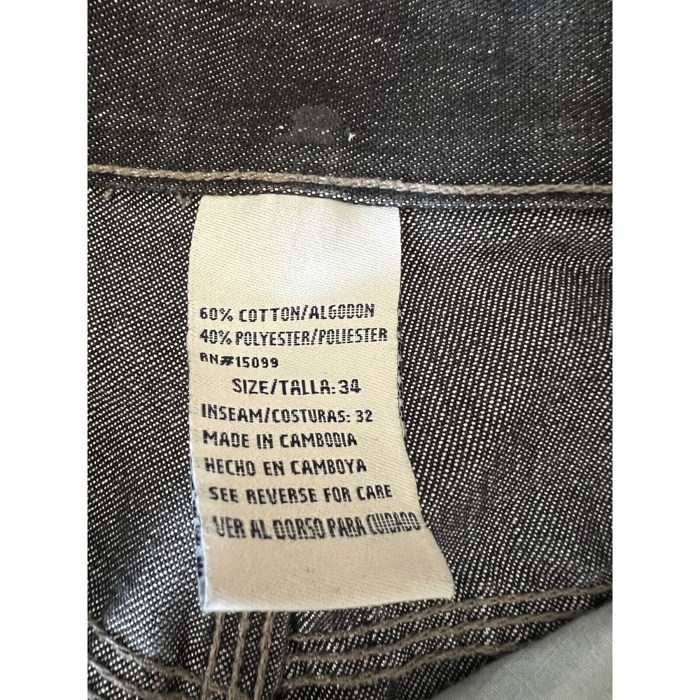 OTB One Tough Brand Denim Cargo Jeans Skate Mens 34 X 32 Blue Baggy - Picture 6 of 7